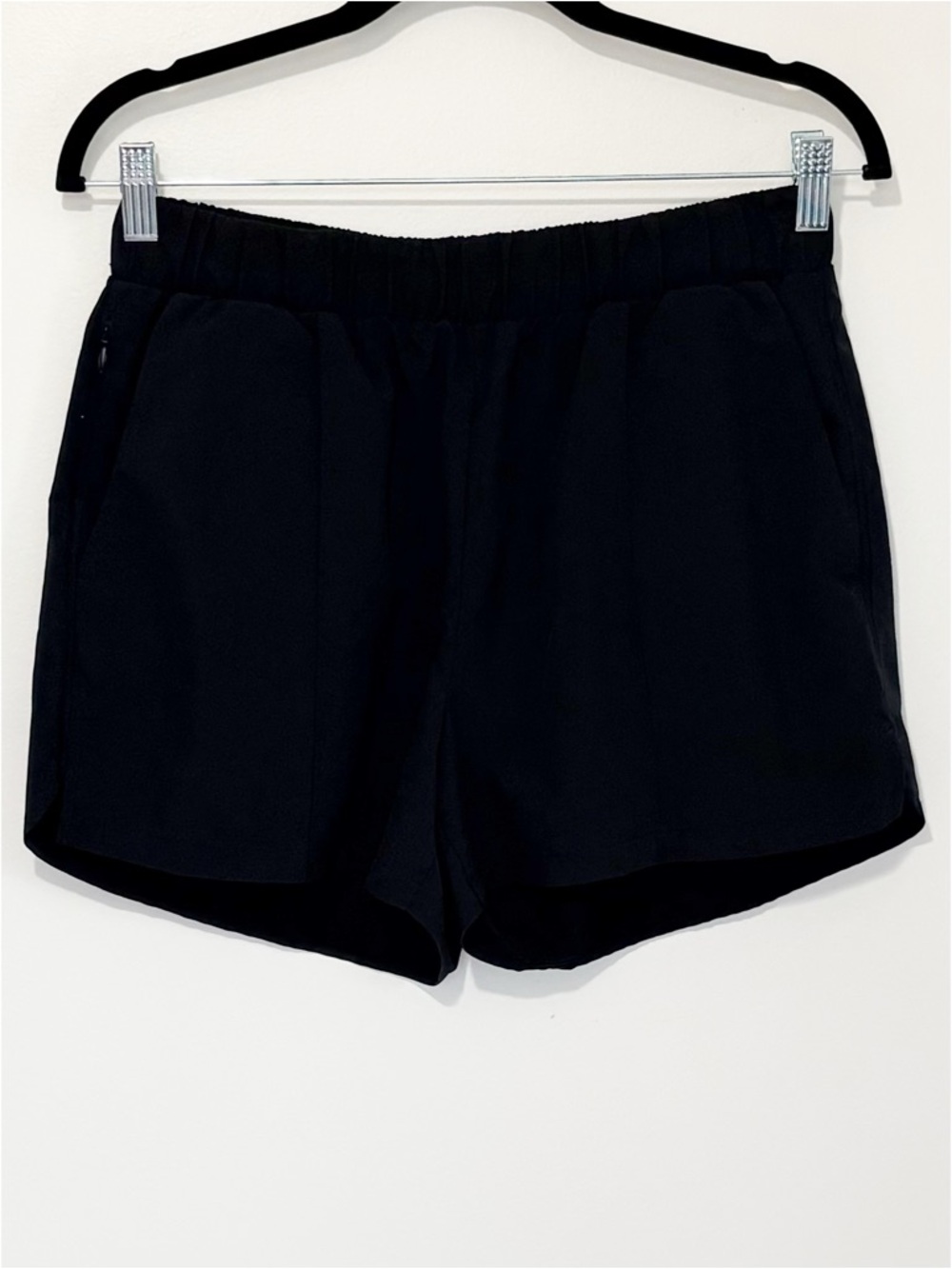 ZELLA Black Athletic Shorts Medium Running Gym Lightweight Zip Pocket